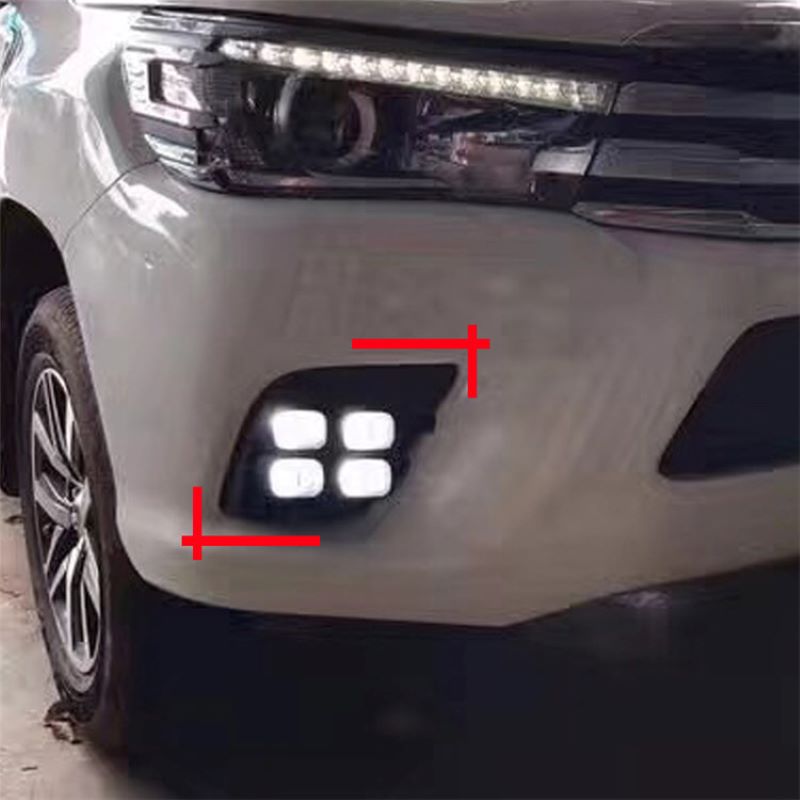 Tageslicht für Toyota Revo/Toyota Hilux 2014~2016,Foglamp für Toyota Revo/Toyota Hilux DRL